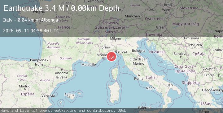 Map of Ligurian Sea