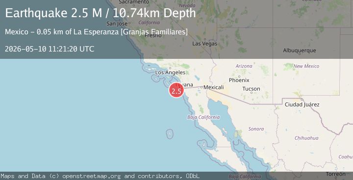 Map of offshore Baja California, Mexico