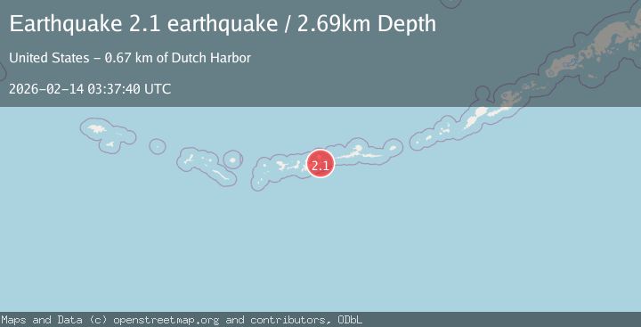 Map of Andreanof Islands, Aleutian Islands, Alaska