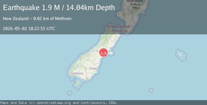 Map of Ashburton District, New Zealand
