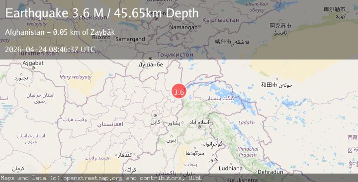 Map of Hindu Kush region, Afghanistan