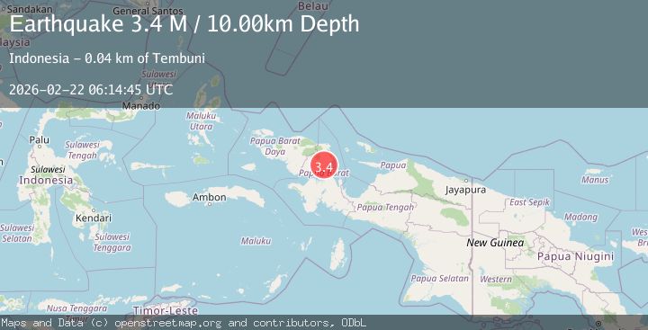 Map of Papua, Indonesia