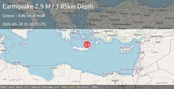 Map of Offshore Crete, Greece