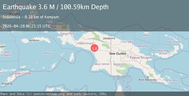 Map of Papua, Indonesia