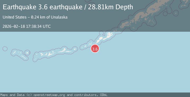Map of Fox Islands, Aleutian Islands, Alaska