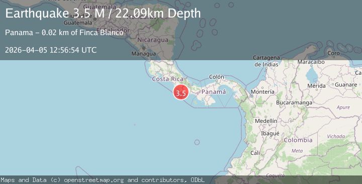 Map of Panama-Costa Rica border region
