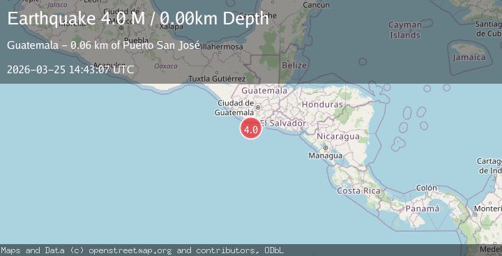 Map of offshore Guatemala