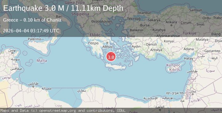 Map of Offshore southern Greece