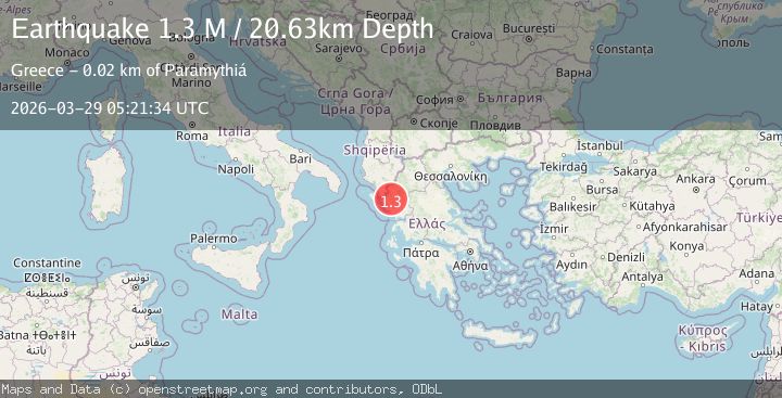Map of Greece-Albania border region