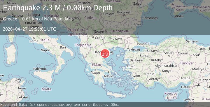 Map of Near the coast of Greece