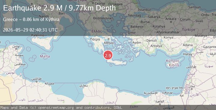 Map of Offshore southern Greece