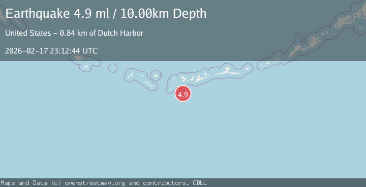 Map of Andreanof Islands, Aleutian Islands, Alaska