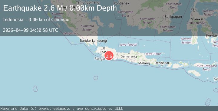 Map of Java, Indonesia