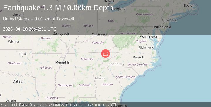 Map of eastern Tennessee