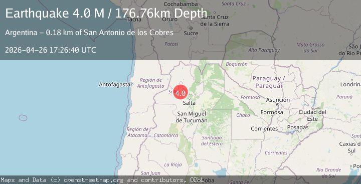 Map of Salta, Argentina