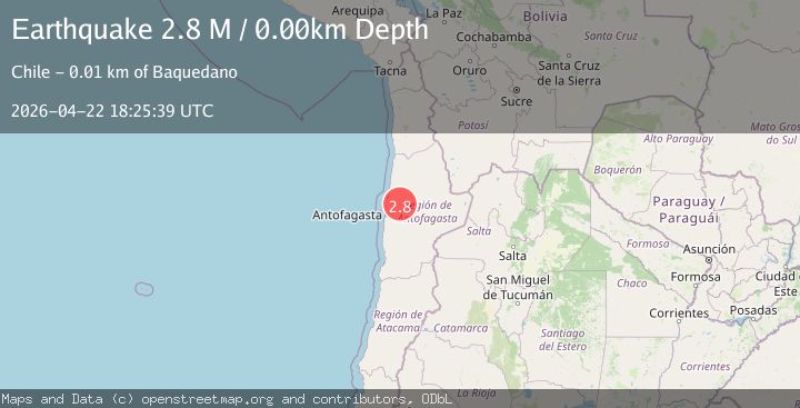 Map of Antofagasta, Chile