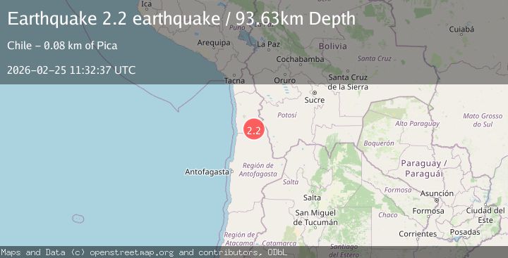 Map of Tarapaca, Chile