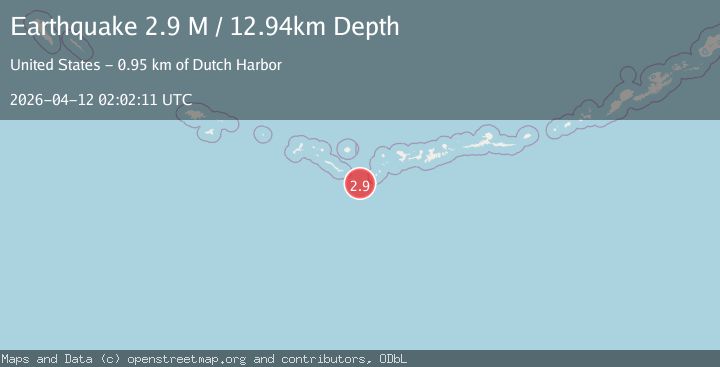 Map of Andreanof Islands, Aleutian Islands, Alaska