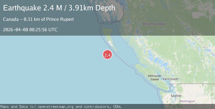 Map of Haida Gwaii Region, Canada