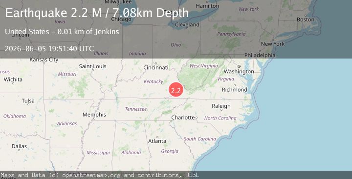 Map of eastern Kentucky