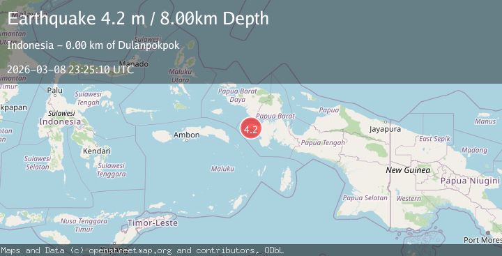 Map of Papua region, Indonesia