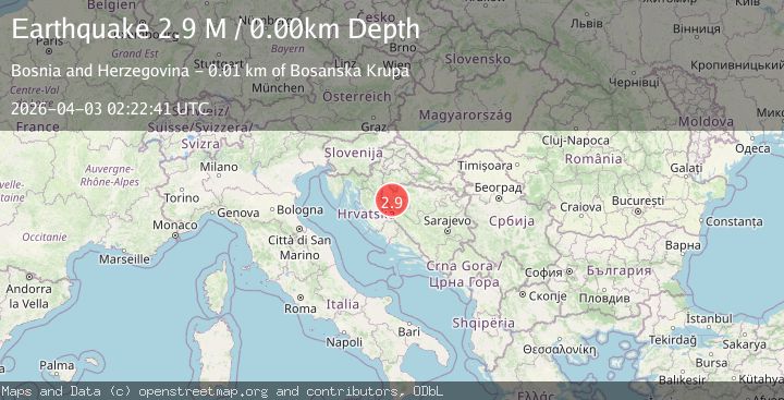 Map of Bosnia and Herzegovina