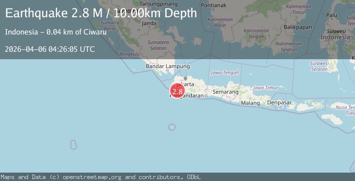 Map of Java, Indonesia