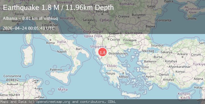 Map of Greece-Albania border region