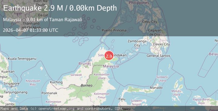 Map of Kalimantan, Indonesia