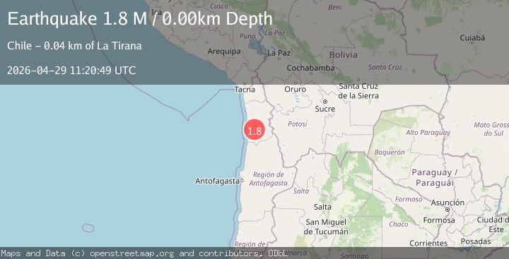 Map of Tarapaca, Chile