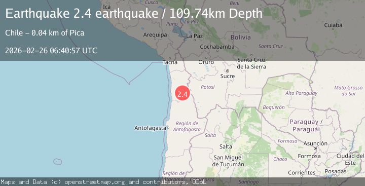 Map of Tarapaca, Chile