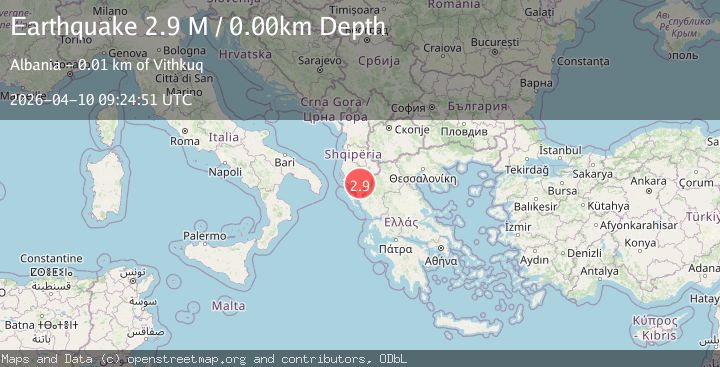 Map of Greece-Albania border region