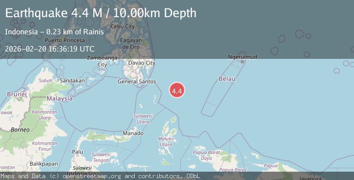 Map of north of Halmahera, Indonesia