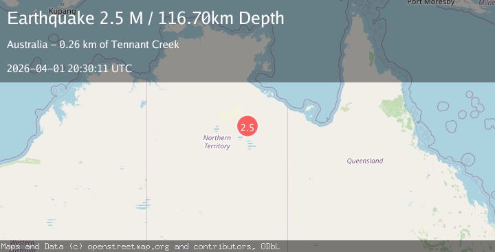 Map of Northern Territory, Australia