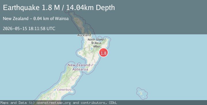 Map of off the east coast of the North Island of New Zealand