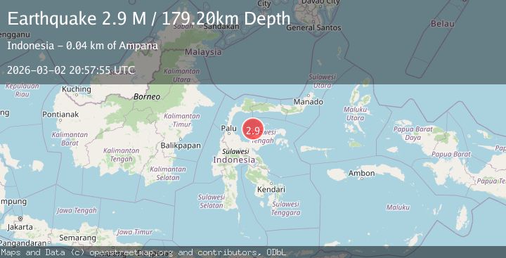 Map of Minahasa, Sulawesi, Indonesia