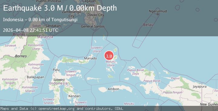Map of Halmahera, Indonesia