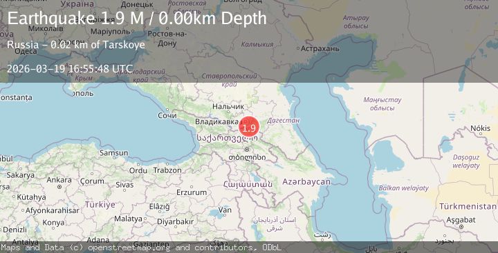 Map of Caucasus region, Russia