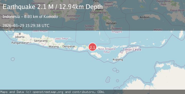 Map of Flores region, Indonesia