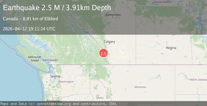 Map of Alberta, Canada
