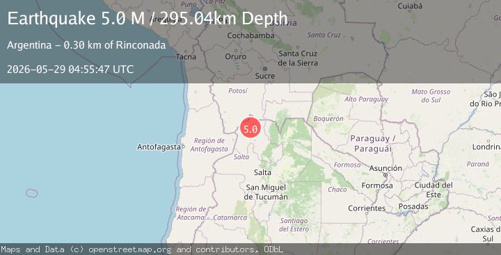 Map of Jujuy, Argentina