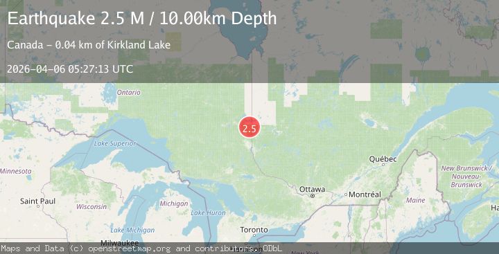 Map of Ontario, Canada