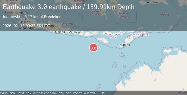 Map of south of Sumbawa, Indonesia