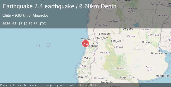 Map of offshore Valparaiso, Chile