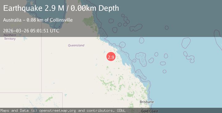 Map of Queensland, Australia