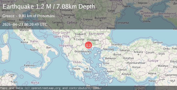 Map of Greece-Bulgaria border region