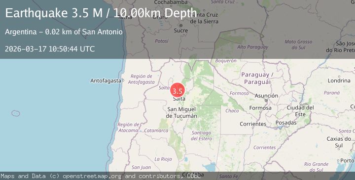 Map of Salta, Argentina