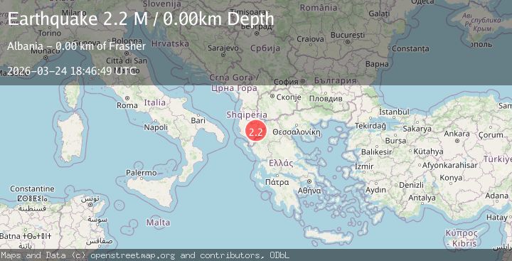 Map of Greece-Albania border region