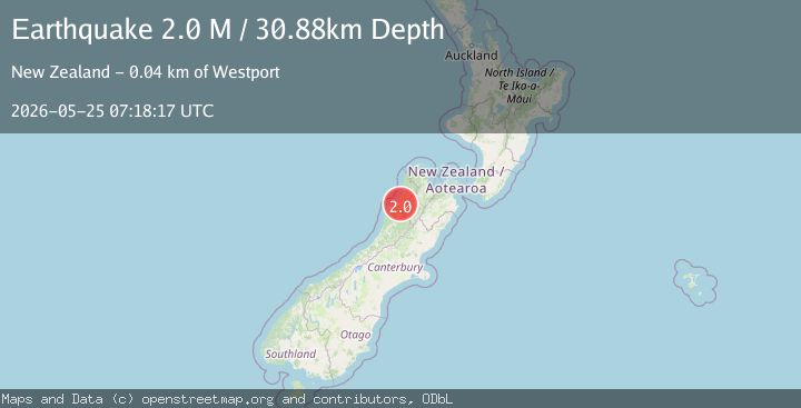 Map of Buller District, New Zealand