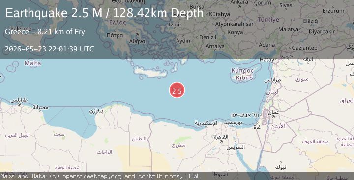 Map of eastern Mediterranean Sea